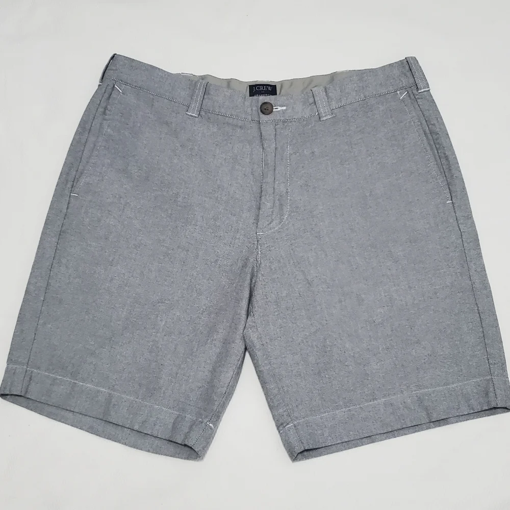 J. Crew Gramercy Gray Cotton Shorts 33 Waist